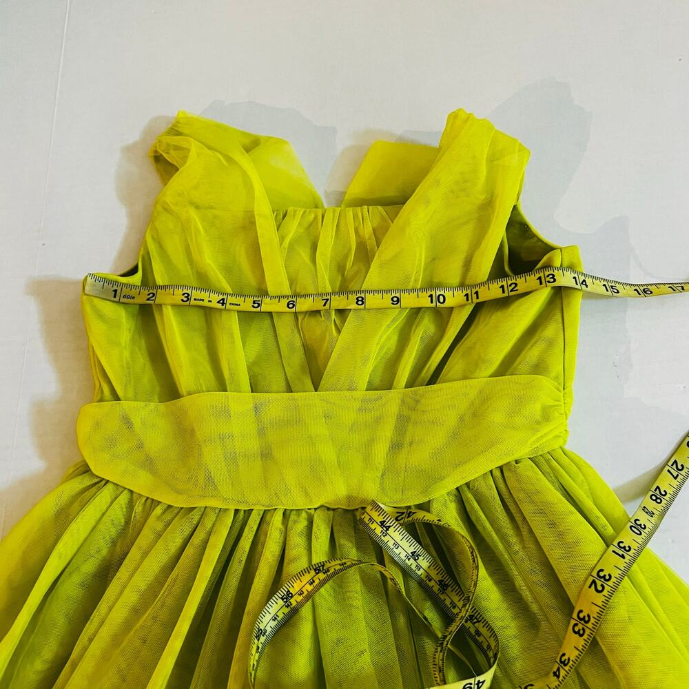 Christian Soriano Tulle Tiered Ruffle Dress Girls Size 12 Green - Picture 4 of 6